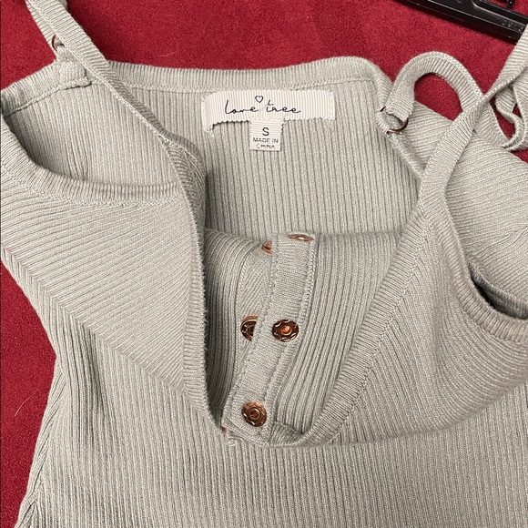 Women's Cream Ribbed Button-Down Top - Picture 2 of 3